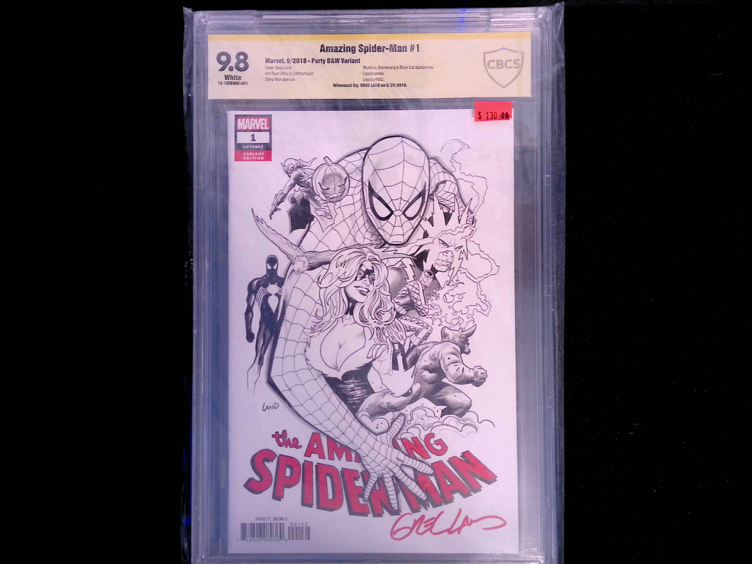 Amazing Spider-Man #1 CBCS 9.8 Signed by Greg Land