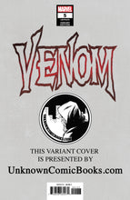 Load image into Gallery viewer, VENOM #5 UNKNOWN COMIC BOOKS VIRGIN VAR 8/22/2018