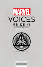 Load image into Gallery viewer, MARVELS VOICES PRIDE #1 UNKNOWN COMICS TYLER KIRKHAM EXCLUSIVE VIRGIN VAR (06/23/2021)
