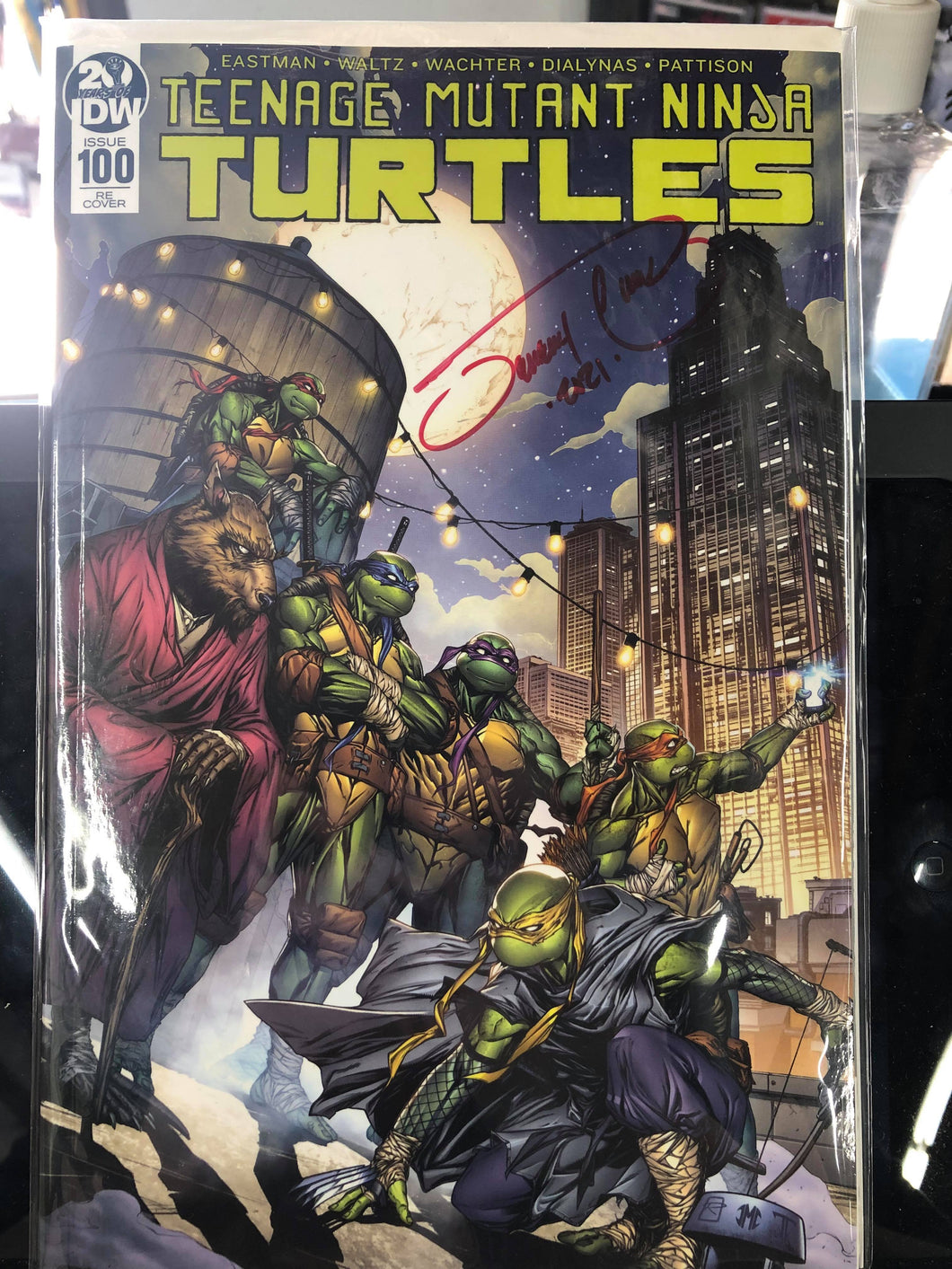 TEENAGE MUTANT NINJA TURTLES # 100 SIGNED by Jeremy Clark w/COA